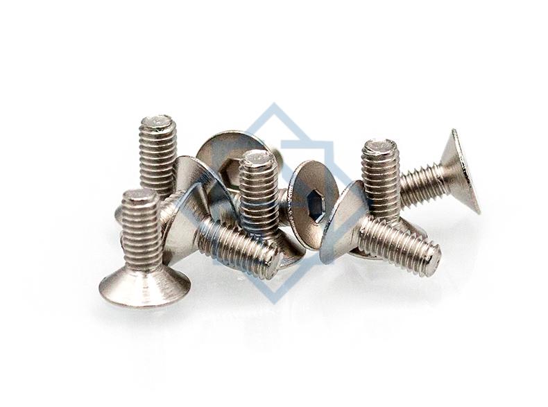 Dacromet hexagon countersunk head machine screw